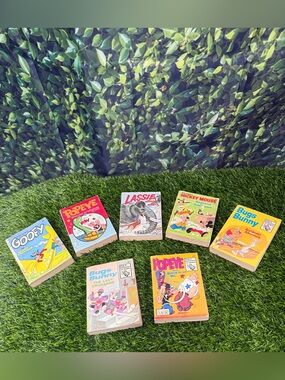 Whitman Big Little Books Lot, Illustrated Paperback Goofy Popeye Lassie
